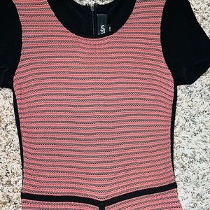 CUT 25 TWO TONE KNIT STRETCH DRESS